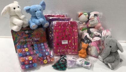 (3) 4pack Little Girls Tootoo (6) 2pc Plush Gnomes (8) 12pcs Cat Dollhouse Stamps (3) Plush Elephants &hellip; and More