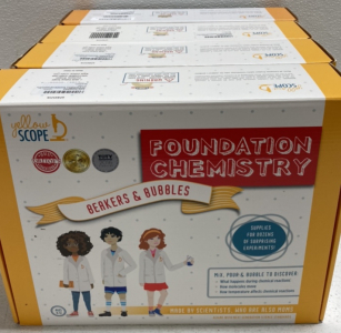 (4) Yellow Scope Kids Chemistry Sets