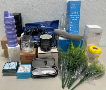 (2) Packs of 2 Throw Pillow Covers, (1) Pack of Artificial Fern Greenery, (1) Wine Filter Aerator, (1) Fan Misting Kit AND MORE MOTHERS DAY GIFTS!!