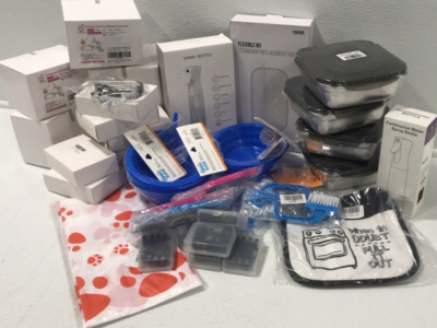 (4) Stainless Steel Food Containers (3) Sippie Bowls (1) Pot Holder (2) Continuous Spray Bottles (1) Steam Mop Replacement Pad (5) 2pc Hand Brush &hellip; and more