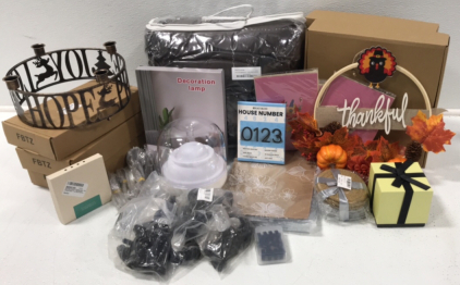 (1) King Size Sherpa Fleece (1) Decoration Lamp (3) 45 pc Silverware Set (1) Aroma Diffuser (5) Adjustable Furniture Legs - 6pack (1) 4 Braided Coasters &hellip; and more