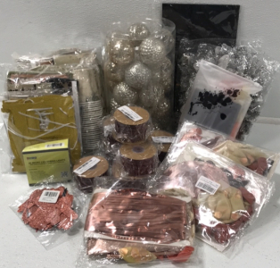 (1) Luxury Gift Box (1) 60 Micro LED Light String (1) 25 count Ornaments (7) Vevlet Ribbon 20 yards (1) 100 pc Balloons &hellip; and more