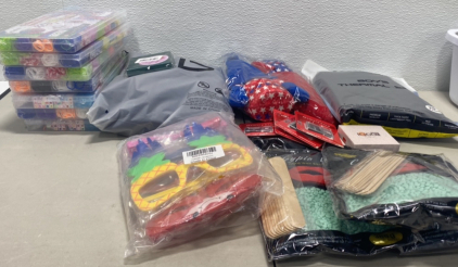 (7) Rubberband Bracelet Making Kit, (1) Pack of Hawaii-Glasses, (8) Memory Cards, and more!