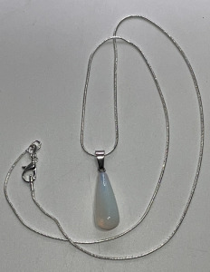 (1) Opal Waterdrop Gemstone .925 Necklace