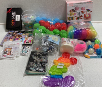Mini Toy Kitchen Set, Fidget Toys, Building Sets, Stickers, Locked Diary, and more