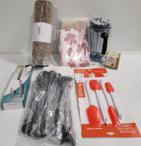 Kitchen Mat, Blender, Spatchula Sets, Plastic Table Cloths, Spoon Set, Coffee Lids And More