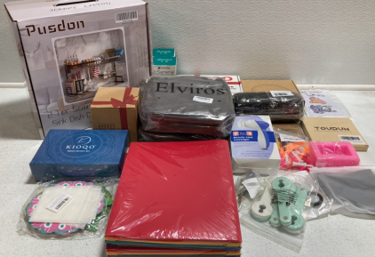 Over Sink Storage and Drying Rack, Toiletry Bags, Cat Calming Diffusers, Shower Steamer Set, Beauty Care Massager, Folders and More