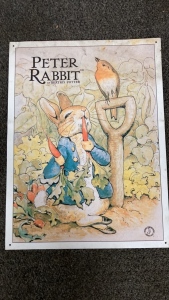 Vintage “Peter Rabbit” Metal Sign