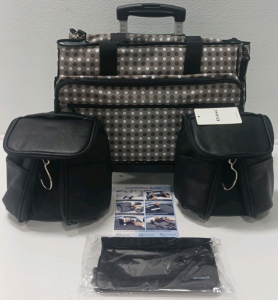 Tote Bag On Wheels, (2) Smaller Tote Bags And Water Proof Bags