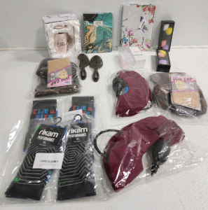 (2) Burnette Wigs With Caps, (2) Pairs Of Socks, Lash Shampoo, (2) Neck Pumps, (2) Hair Brushes, Planner And More