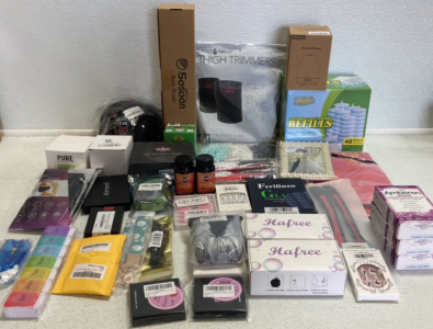 Body Brush, Scalp Brush, Aroma Diffuser, Various Jewelry, Fake Nails, Amberen, Clay Face Mask, Thigh Trimmer and more