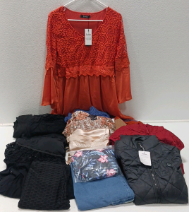 Women's Clothes Including Blouses, Vests, Pants And More
