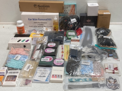 Ear Wax Removal Kit, Assorted Jewelry, Stranger Things Hat, Aroma Diffuser, Body Brush, Scalp Brush, Stick-On Bras, Hair Beads and more