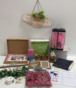 Bamboo King Mattress Protector, Tie-Dye Set, Pilow Covers, Hanging Decor, Picture Frames, Cloth Rose Petals, Magnetic Dry-Erase Weekly List and more