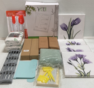 Storage Bag Organizer, Canvas Wall Art, Shower Curtains, Pillow Covers, Silicone Spatulas, Roll-Out Drying Rack and more