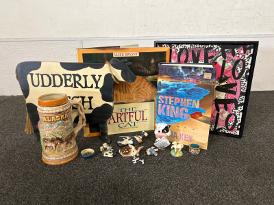 Cow Decor, Cat Book, Stephen King Book and More