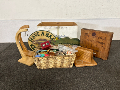 Wood Signs, Banana Hangers, and Fridge Magnets