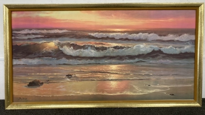 Framed Ocean Sunset Print