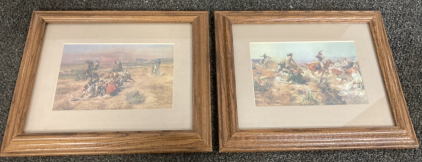 (2) Framed Cowboy Prints