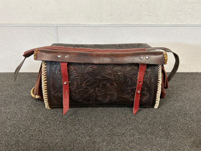 Handcrafted Tooled Leather Ammo Bag