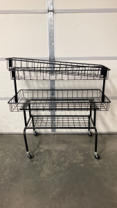 3 Tier Rolling Basket Cart