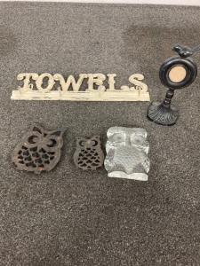 Cast Iron & Glass Decor