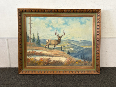 28&rdquo;x 23&rdquo; Framed Wall Art &ldquo;Elk&rdquo;
