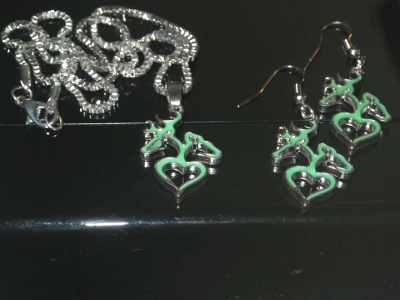 Browning Logo Earrings and Necklace