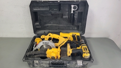 Dewalt Drill, Cordless Circular Saw, Reciprocating Saw, Battery, Charger and More