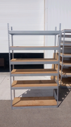 (1) 84" x48" x 18" Metal Frame 6-Shelf Unit