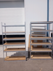 (2) 84" x48" x 18" Metal Frame 6-Shelf Unit