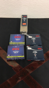 (40) CCI .22LR Shotshell Ammunition (40) CCI .22WMR Shotshell Ammunition (100) CCI CB .22 Short Ammunition