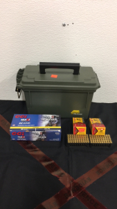 (200) CCI Maxi Mag Meateater .22Wmr Ammunition (100) Aguila Super Extra .22Short Ammunition (1) Plano Field Box