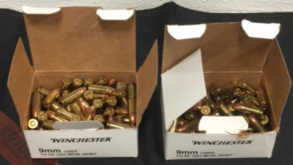 (100) Winchester 9mm Luger 115 Gr. FMJ Ammunition