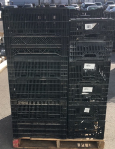 Pallet of (30) Plastic Crates