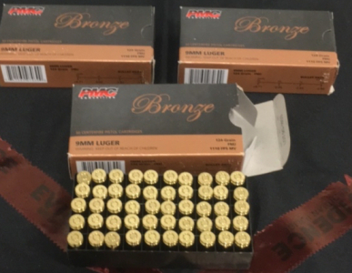 (3) Boxes Of (50) PMC Bronze 9mm Luger Ammunition