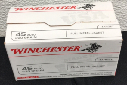 (1) Box Of (100) Winchester 45 Auto Ammunition