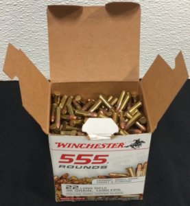 (1) Box Of (555) Winchester .22LR Ammunition