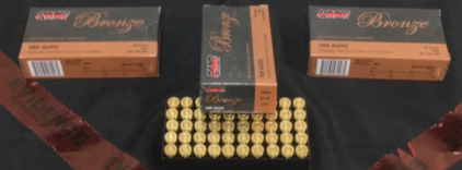 (3) Boxes Of (50) PMC Bronze 380 Auto Ammunition