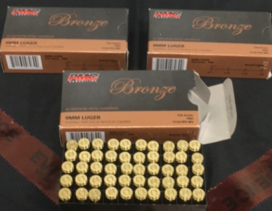 (3) Boxes Of (50) PMC Bronze 9mm Luger Ammunition