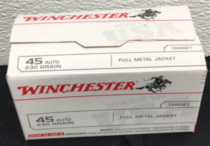 (1) Box Of (100) Winchester 45 Auto Ammunition