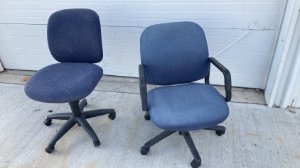 (2) Office Chairs with Casters