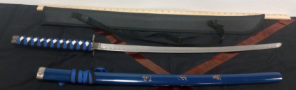 26" Katana Samurai Sword With Death And Carry Case
