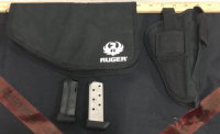 (1) Ruger Soft Pistol Case (1) Ruger .22lr Magazine (1) Kimber 380 acp magazine (1) Bulldog Pistol Holster