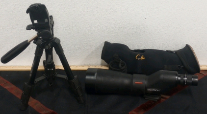 (1) Sightron Spotting Scope (1) Zomei q100 Tri-Pod