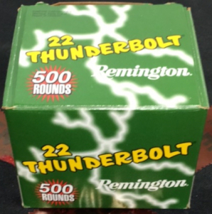 (1) Box Of (500) Remington Thunderbolt .22LR Ammunition