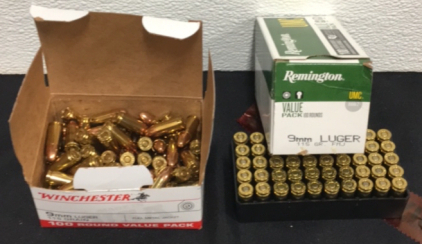 (1) Box Of (100) Winchester 9MM Luger Ammunition (1) Box Of (50) Remington UMC 9MM Ammunition