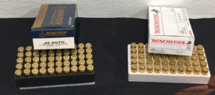 (1) Box Of (50) Magtech .45 Auto Ammunition (1) Box Of (50) Winchester.45 Auto Ammunition