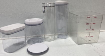 Set of Clean Clear Storage Tupperware