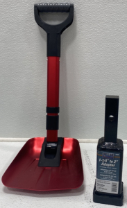(1) Reese 1-1/4&rdquo; to 2&rdquo; Adapter,(1) Small Red Shovel Metal/Plastic